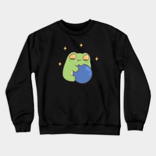 Frog Eating Blueberry Crewneck Sweatshirt